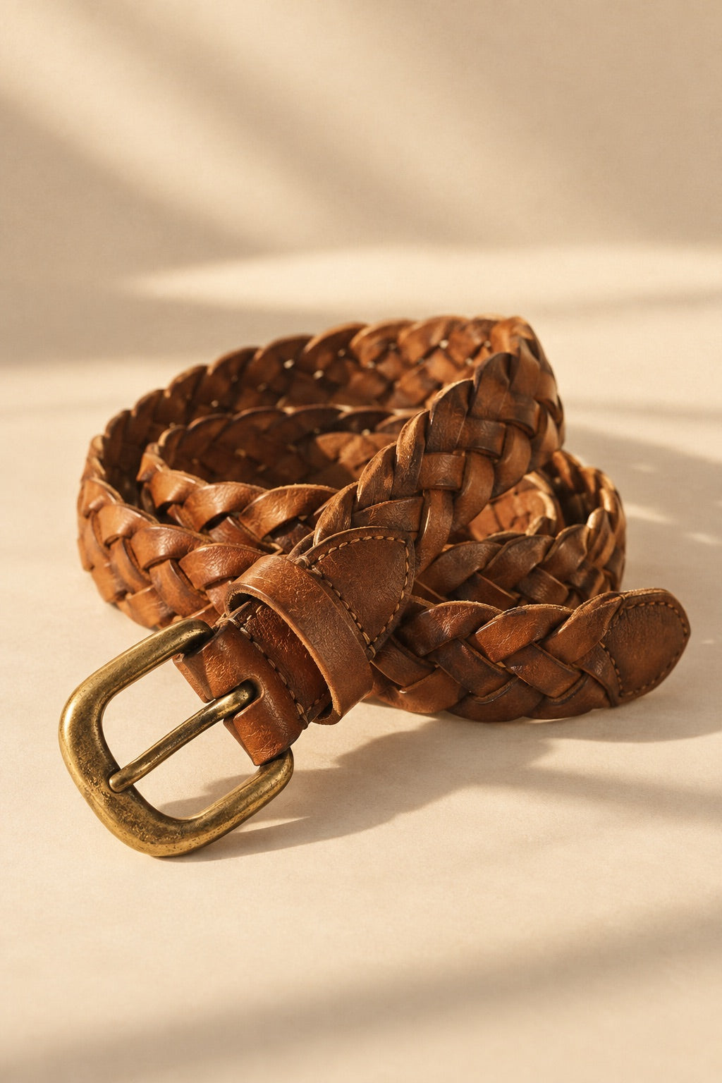 Ceinture tressée Miel — vue 1