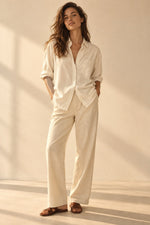 Chemise oversize Latte en popeline écru — vue 1